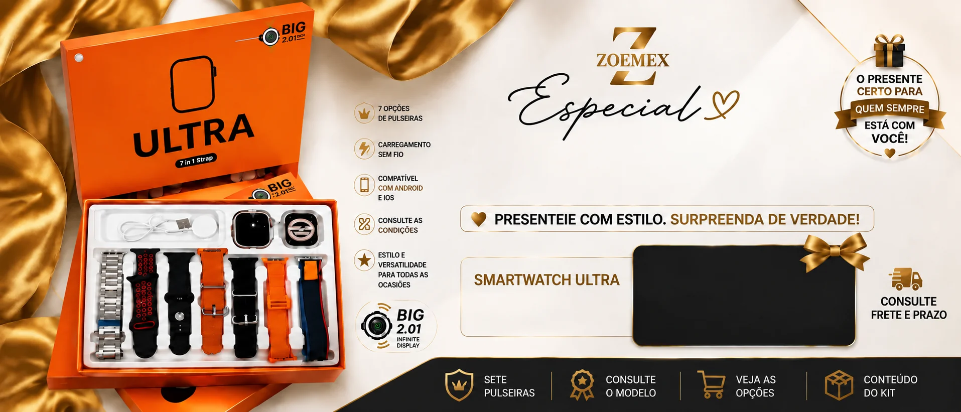 Preço atual do catálogo: Smartwatch Ultra 7 em 1