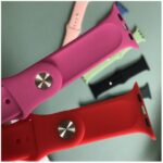 Pulseira de silicone para Smartwatch 44mm 40mm 38mm 42mm cinto de borracha smartwatch pulseira iwatch - Imagem 5