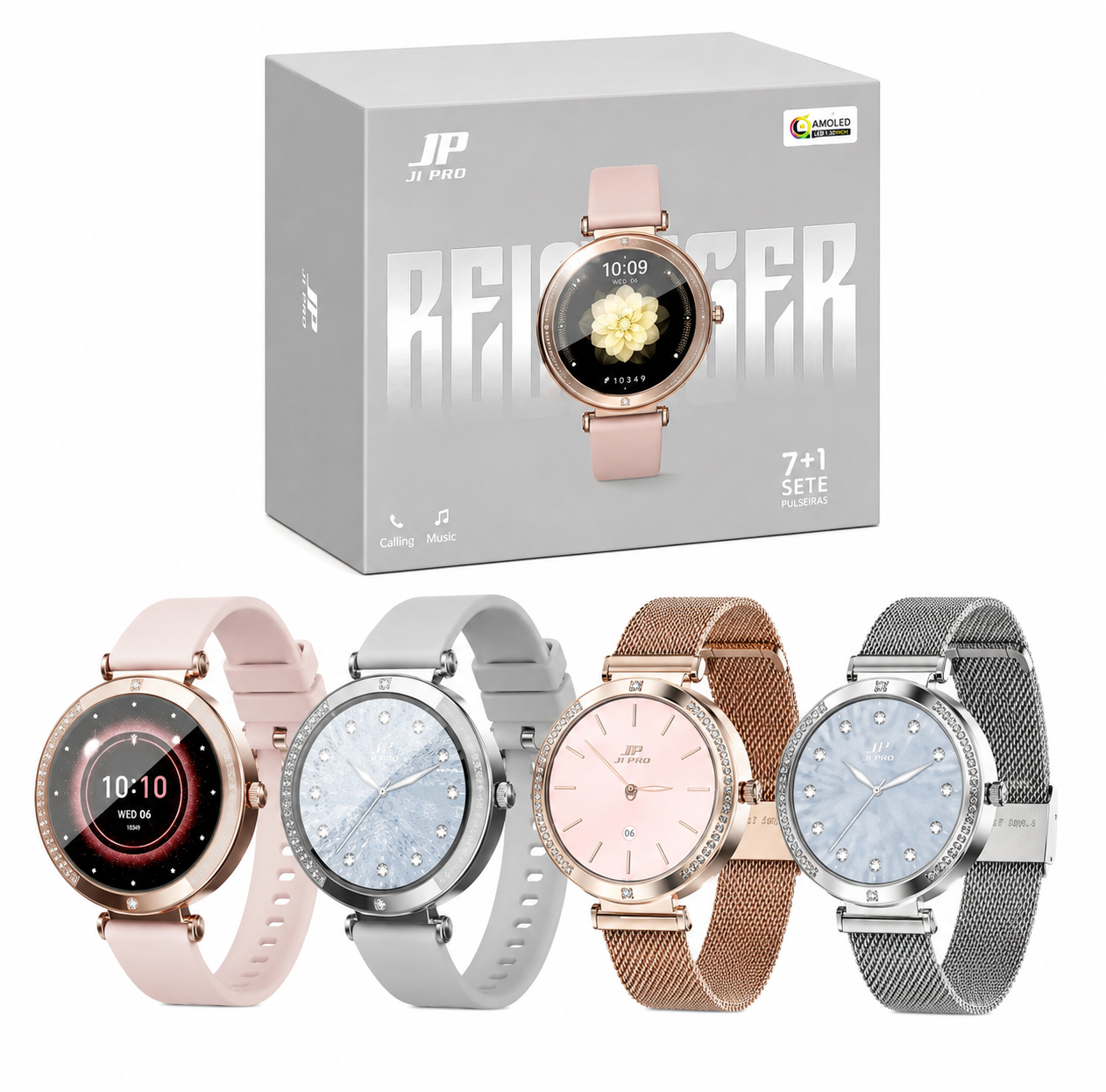 8cc8f987-f763-4ef5-8ddb-facbc66a4b46 Smartwatch Feminino Revenger RG-W80 - Imagem 1