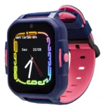 Relogio Smartwatch C/ Gps Localizador E Capa Silicone Rg-w75 Pulseira Azul Com Rosa - Imagem 2