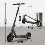 Patinete Elétrico 350w Com Amortecedor E App Gps Bateria Recarregável Dobrável Super Autonomia Para Adultos Até 150kg Preto - Imagem 9