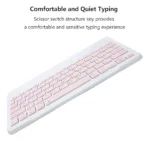 Kit Teclado E Mouse Bluetooth Ultra Fino Para Android E Ios - Imagem 8