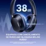 Headphone Fone Bluetooth Ugreen Max5c 75h Espacial Anc 43db Cor Preto - Imagem 7