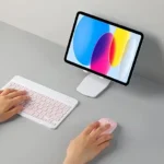 Kit Teclado E Mouse Bluetooth Ultra Fino Para Android E Ios - Imagem 3