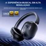 Headphone Fone Bluetooth Ugreen Max5c 75h Espacial Anc 43db Cor Preto - Imagem 6