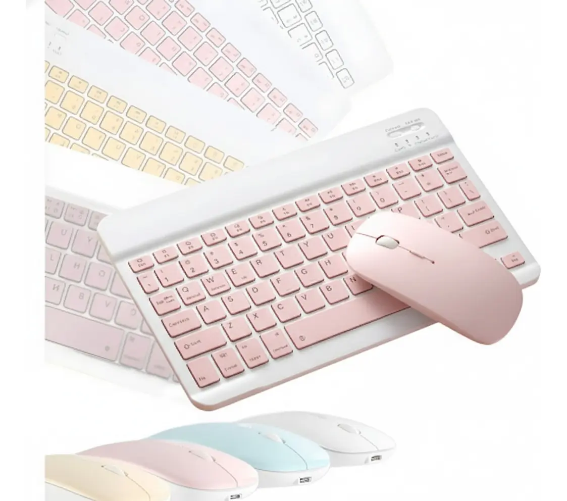 D_NQ_NP_741236-MLB106621413645_022026-F Kit Teclado E Mouse Bluetooth Ultra Fino Para Android E Ios - Imagem 1