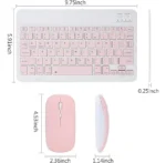 Kit Teclado E Mouse Bluetooth Ultra Fino Para Android E Ios - Imagem 10