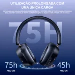 Headphone Fone Bluetooth Ugreen Max5c 75h Espacial Anc 43db Cor Preto - Imagem 4