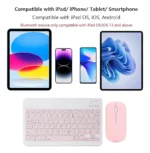 Kit Teclado E Mouse Bluetooth Ultra Fino Para Android E Ios - Imagem 2