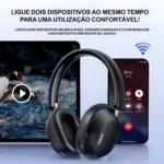 Headphone Fone Bluetooth Ugreen Max5c 75h Espacial Anc 43db Cor Preto - Imagem 5