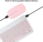 Kit Teclado E Mouse Bluetooth Ultra Fino Para Android E Ios - Imagem 7