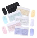 Kit Teclado E Mouse Bluetooth Ultra Fino Para Android E Ios - Imagem 6