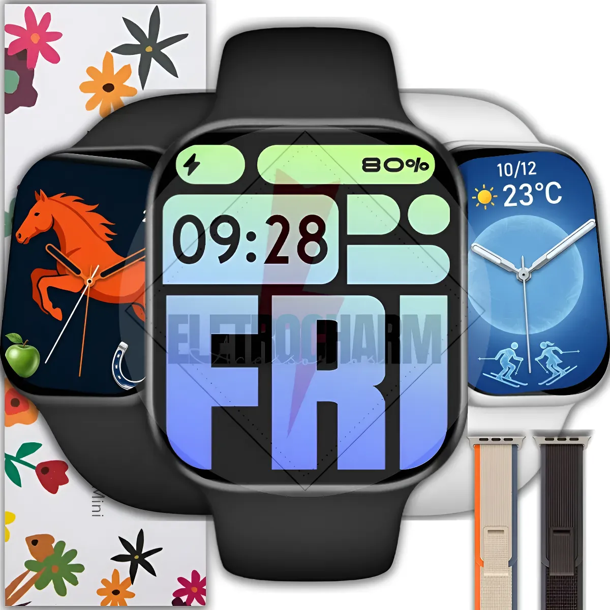 D_NQ_NP_918399-MLB112327497713_052026-F Relógio Smartwatch A10t Mini Prova D'água Esport 2 Pulseiras - Imagem 1