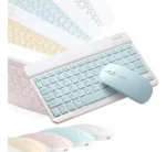Kit Teclado E Mouse Bluetooth Ultra Fino Para Android E Ios - Imagem 12