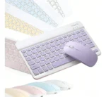 Kit Teclado E Mouse Bluetooth Ultra Fino Para Android E Ios - Imagem 14