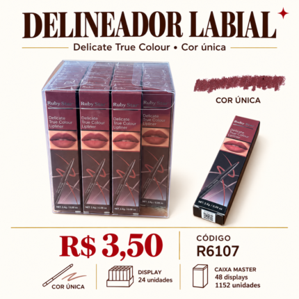 Delineador Labial Delicate True Colour Ruby Star R6107