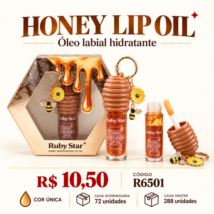Óleo Labial Hidratante Honey Lip Oil Ruby Star R6501 — imagem 1