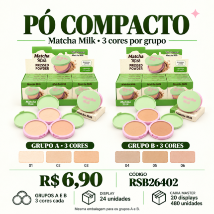 Pó Compacto Matcha Milk Ruby Star RSB26402