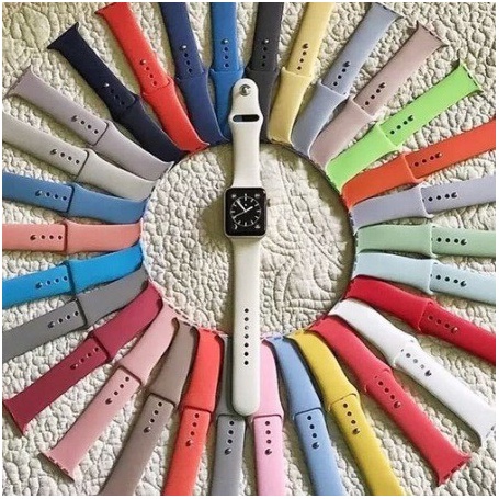 b1ed91ed9ff02a3b583b6891da086210 Pulseira de silicone para Smartwatch 44mm 40mm 38mm 42mm cinto de borracha smartwatch pulseira iwatch - Imagem 1