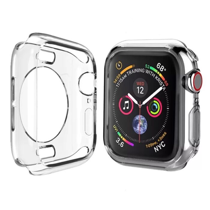 Capa Case Bumper (Aberto) com Abertura na Tela para Apple Watch Silicone Smartwatch Apple Watch Iwo 12 13 HW12 HW16 X8 X7  38/40/41mm 42/44/45MMmm- Não Amarela — imagem 1