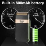 Kemei KM-2024 Maquininha Shaver Maquina de Finalização Bivolt Recarregável OBS: Não é para Cortar. - Imagem 4