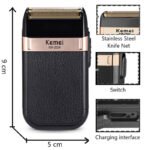 Kemei KM-2024 Maquininha Shaver Maquina de Finalização Bivolt Recarregável OBS: Não é para Cortar. - Imagem 6