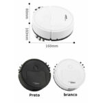 Robô Varredora/Aspirador De Pó  Automática 3 Em 1 Limpeza Doméstica Robótico Inteligente E Silencioso - Imagem 9