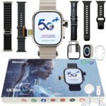 Relogio Smart Watch Ultra 3 5g IA Amoled Serie 10 Camera Chip Original 4 Pulseiras Pelicula Case - Imagem 11