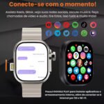 Relogio Smart Watch Ultra 3 5g IA Amoled Serie 10 Camera Chip Original 4 Pulseiras Pelicula Case - Imagem 4
