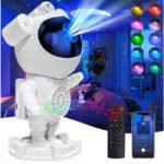 Projetor de Luz Astronauta Caixa de Som Bluetooth Caixinha de Som Com Projetor Estelar Luminária