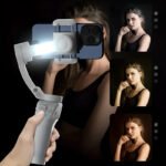 Estabilizador de Celular Portátil  Gimbal Rastreamento Facial IA Tripé Dobrável Profissional Vídeos - Imagem 8