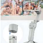 Estabilizador de Celular Portátil  Gimbal Rastreamento Facial IA Tripé Dobrável Profissional Vídeos - Imagem 4