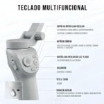 Estabilizador de Celular Portátil  Gimbal Rastreamento Facial IA Tripé Dobrável Profissional Vídeos - Imagem 6