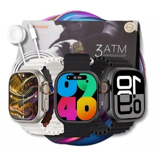 br-11134207-7r98o-m8gilzhzj8c1c6 Microwear U4 Pro Relógio Inteligente Ultra Série 10 1GB ROM Bússola ChatGPT 49mm 3ATM À Prova D'Água - Imagem 1