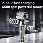 Barbeador Elétrico Shaver Recarregável Sem Fio Quatro Cabeças IPX7 Kemei KM-1310 - Imagem 6