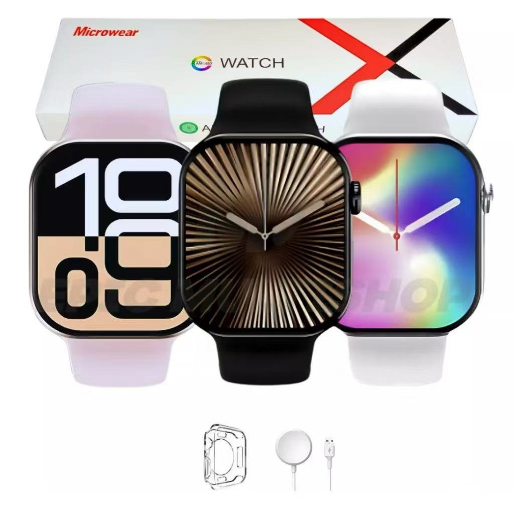 br-11134207-7r98o-m9uex6y4z94y99 W10 Pro Microwear Relógio SmartWatch Inteligente X Série 10 AMOLED 46mm ChatGPT 1GB NFC Modo Saúde - Imagem 1