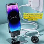 Microfone Sem Fio Lapela Magnetico 2 in 1 Type C e Lightning Com Estojo AGOLD MCF-38A - Imagem 2
