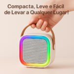 Caixa De Som C/ Microfones Karaokê Brincadeiras em Família k12 - Imagem 3