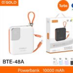 Carregador Portátil A’Gold BTE-48A Turbo 22.5W 10.000mAh - Power Bank - Imagem 5