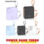 Carregador Portátil A’Gold BTE-48A Turbo 22.5W 10.000mAh - Power Bank - Imagem 2