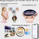 ELLA1 Smart Watch for Lady Women Newest Sport Smart Watch Guys Bluetooth Call Sports Fitness Phone - Imagem 3