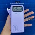 Power Bank A'Gold - Capacidade 20000mAh, Duas Portas USB | BTE-38 - Ideal para Celulares e Tablets BTE-38 [Original] - Imagem 8