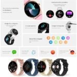 Smartwatch Peje Zw02 Pro Relogio Feminino Redondo Tela HD 1.39 Android iOS Bluetooth Monitor Esporte - Imagem 5