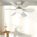 Ventilador de Teto Silencioso Econômico com Luz Led Lâmpada TOP Embutida 3 Cores Ajustáveis Modos Timer Controle Remoto - Imagem 2