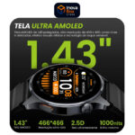 Smartwatch Haylou Watch 4S AMOLED 1.43″ GPS  - 120+ Esportes - 18 Dias Bateria - 1ATM - Bluetooth - Imagem 6