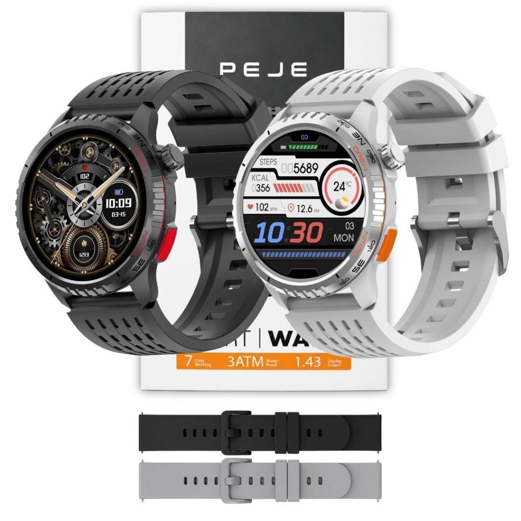 br-11134207-820l5-mp74ssyrby0x02 Smartwatch Peje G11 Amoled GPS A Prova D'água 3ATM - Imagem 1