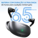 INOVA Fone de Ouvido 12966B Bluetooth Grave Potente Bateria Som Estéreo In-ear À Prova d’Água Esportivo Microfone Integrado - Imagem 4