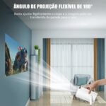 Mini Projetor Smart Portátil Hy300 4k Android Bluetooth 110v Branco 127/220v - Imagem 4