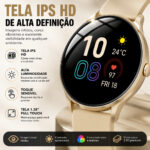 Relógio Smartwatch Redondo AJ-L95 Prova D'água Ip68 45mm 1.38 - Imagem 8