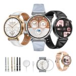 Smartwatch Microwear GT5 Mini 2026 41MM Feminina Redondo GPS ChatGPT  2 Pulseiras.